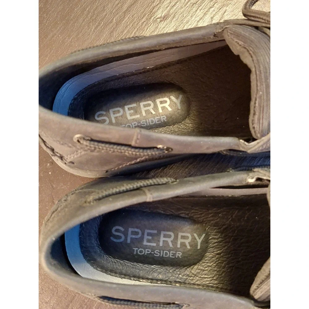 Sperry Men's Billfish 3-Eye Black Leather Boat Shoe STS24997 Size 12 NEW! $115